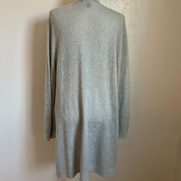 OLD NAVY Light Grey Long Open Front Cardigan With Pockets L - Picture 4 of 6